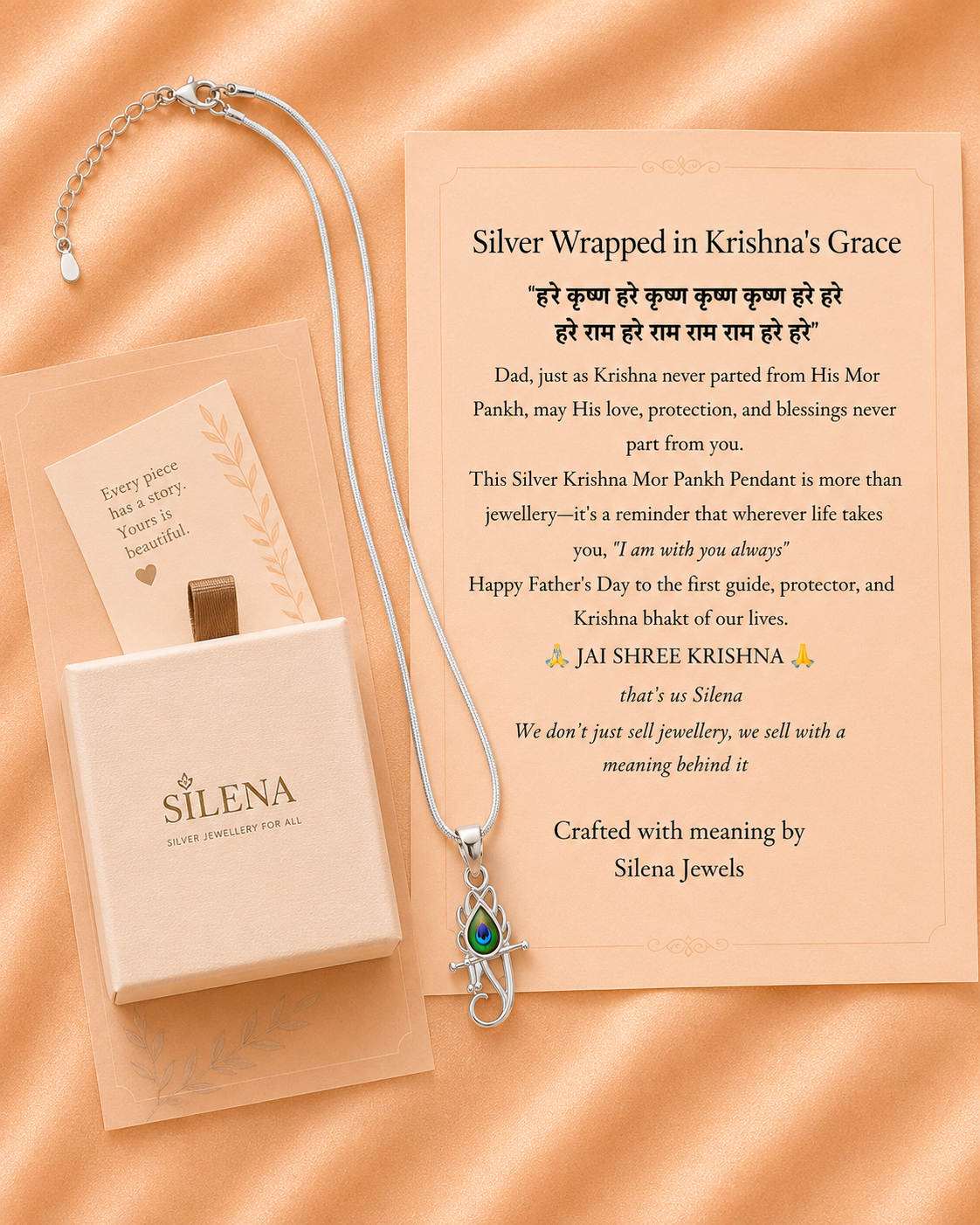 Shree Krishna Morpankh Pendant - Image 4