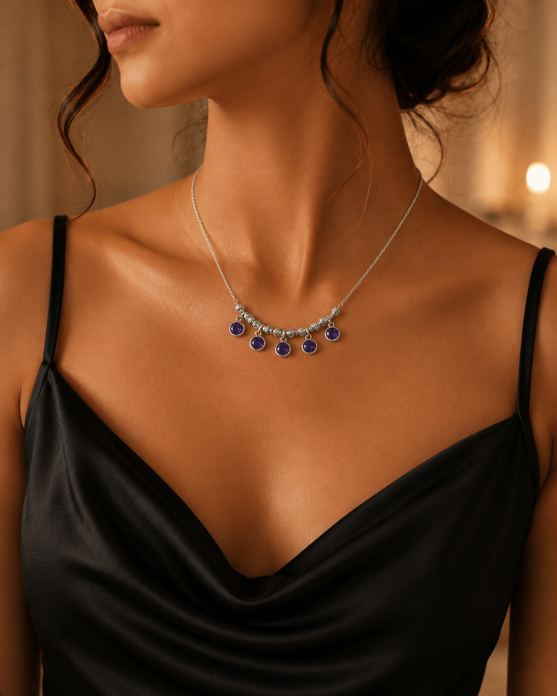 Violet Cascade Necklace