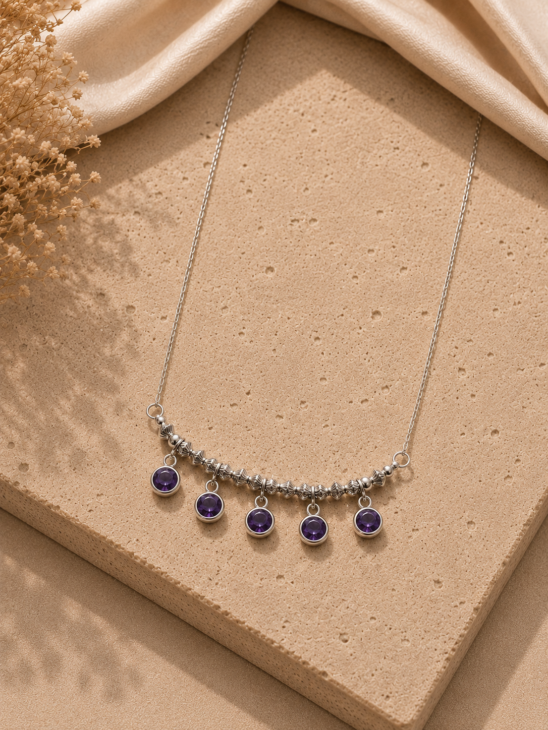 Violet Cascade Necklace - Image 4