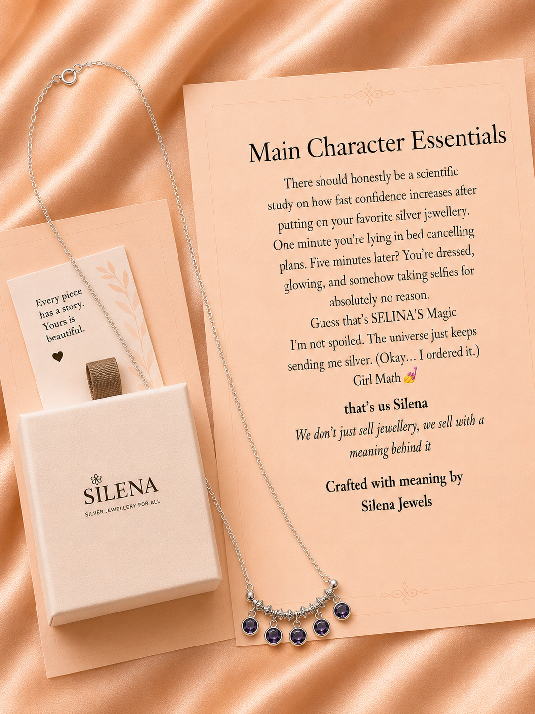 Violet Cascade Necklace - Image 2