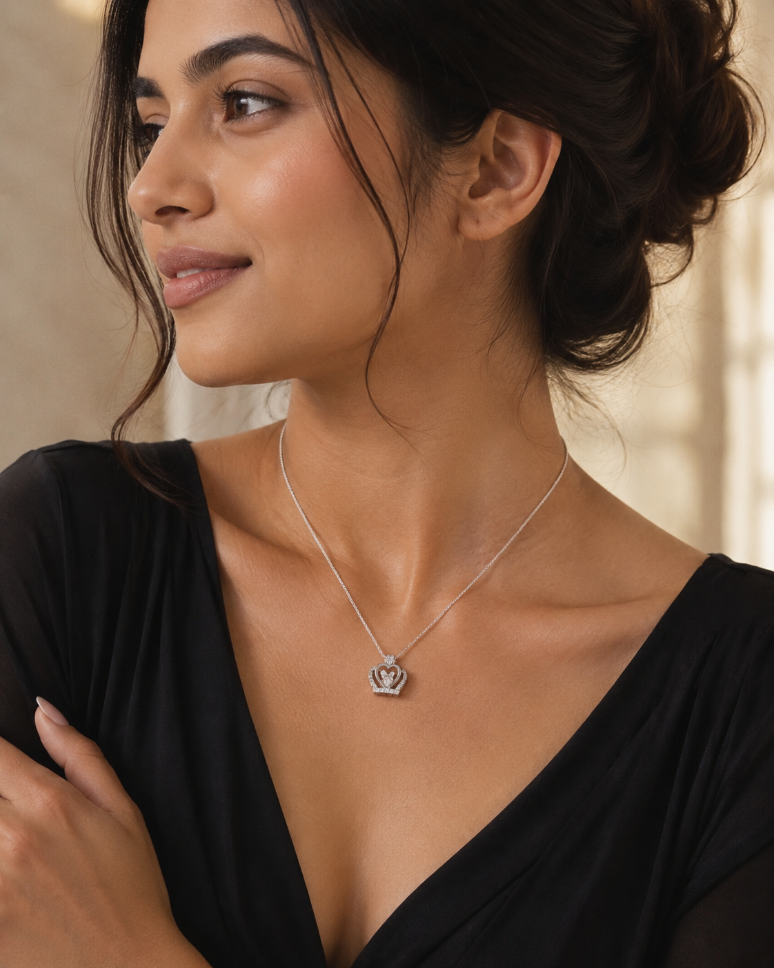 Crowned Heart Necklace